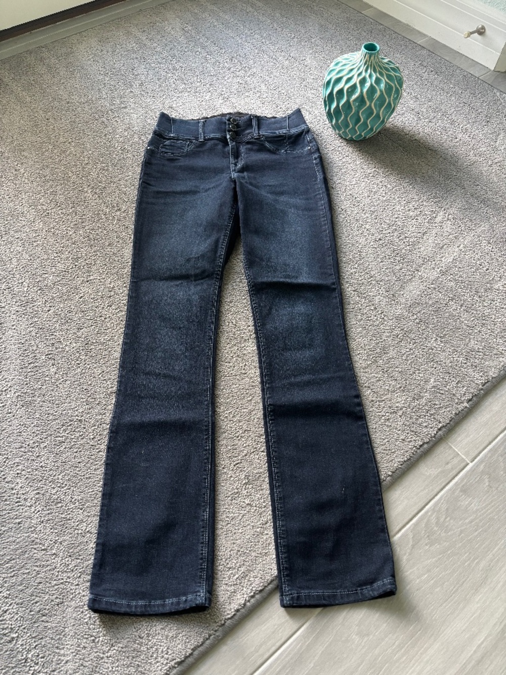 Laurie Felt High Rise Straight Leg Jeans Sz ST